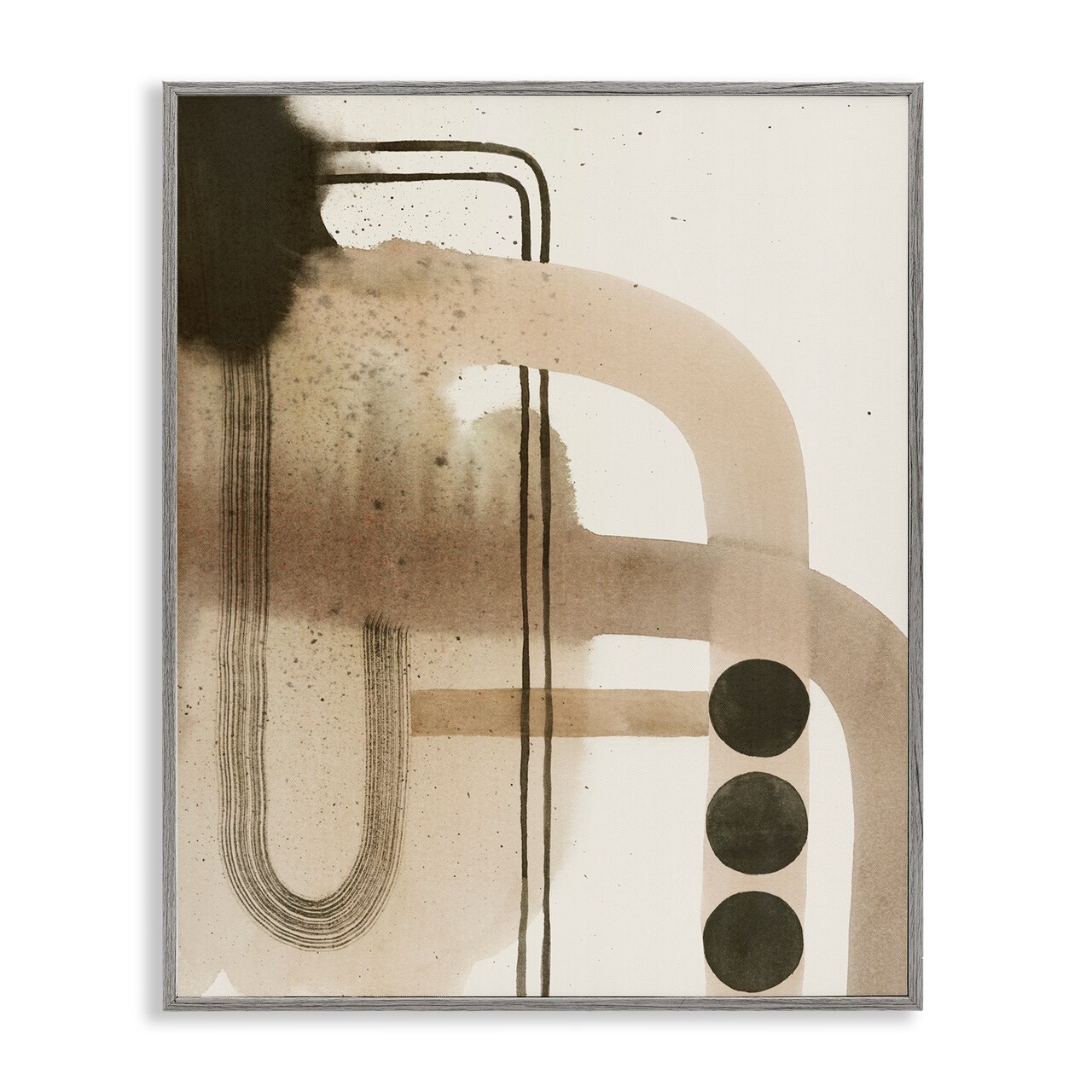 Stupell Industries Beige Retro Arches Framed Giclee Wall Art Design by Grace Popp